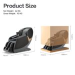 ROTAI Massagesessel mit Zero Gravity, SL-Schiene, Shiatsu, Heizung, Bluetooth und Fußrollen, Schwarz - Image 2