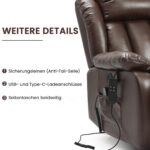DUANDUAN elektrischer Relaxsessel mit 2 Motoren und stufenlos verstellbarer Sitzposition - Image 6