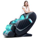 HealthRelife 3D Massagesessel mit 24 Luftkissen und 135 cm SL-Schiene, Schwarz