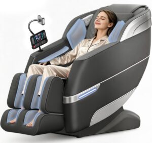 YONISEE 4D Massagesessel mit Ganzkörpermassage, SL-Schiene und Sprachsteuerung