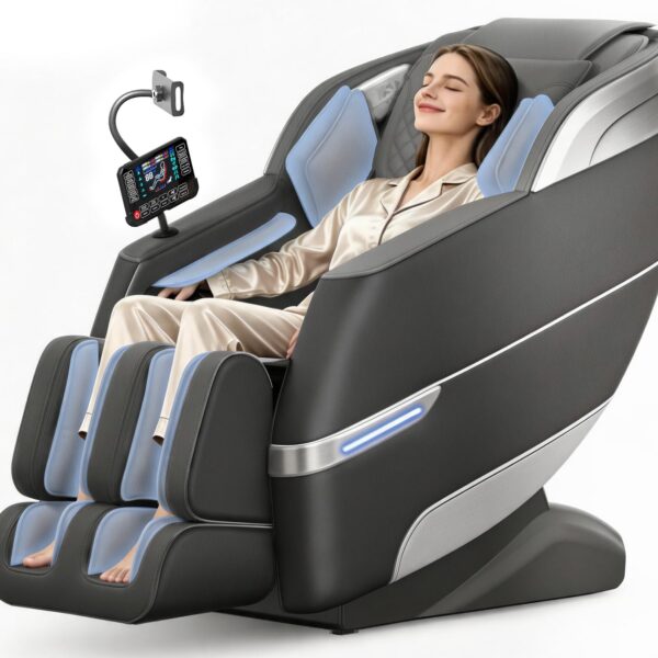 YONISEE 4D Massagesessel mit Ganzkörpermassage, SL-Schiene und Sprachsteuerung