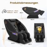 Gegcucey Massagesessel mit 14 Massagepunkten, 8 Airbags, Wärme, Fußrollen, Bluetooth und Zero Gravity - Image 7