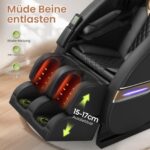 Gegcucey Massagesessel mit 14 Massagepunkten, 8 Airbags, Wärme, Fußrollen, Bluetooth und Zero Gravity - Image 4