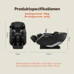 ROTAI x Pamela Reif 4D Massagesessel mit SL-Track, Bodyscan, Zero Gravity, Heizung und Bluetooth, Schwarz - Image 2