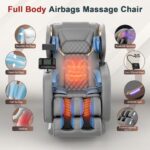 yewglen Massagesessel mit 14 Rollen, 8 Airbags, Wärme, Zero Gravity und Bluetooth, PU-Leder Schwarz - Image 3