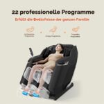 ROTAI x Pamela Reif 4D Massagesessel mit SL-Track, Bodyscan, Zero Gravity, Heizung und Bluetooth, Schwarz - Image 7