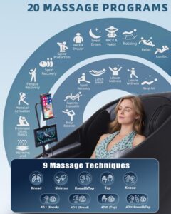 RelaxRelife Ganzkörper-Massagesessel mit Touchscreen, Schwarz - Image 4