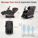 Ganzkörper-Massagesessel mit 14 Rollen, 8 Airbags, Bein- und Taillenwärme, Bluetooth und Zero Gravity - Image 7