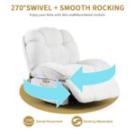 LONXIU elektrischer Relaxsessel mit Massage, Heizung, Ladeanschluss und verstellbarer Rückenlehne, Weiß - Image 5