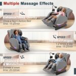 yewglen Massagesessel mit 14 Rollen, 8 Airbags, Wärme, Zero Gravity und Bluetooth, PU-Leder Schwarz - Image 5