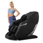 ROTAI x Pamela Reif 4D Massagesessel mit SL-Track, Bodyscan, Zero Gravity, Heizung und Bluetooth, Schwarz