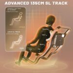 HealthRelife 3D Massagesessel mit 24 Luftkissen und 135 cm SL-Schiene, Braun - Image 6